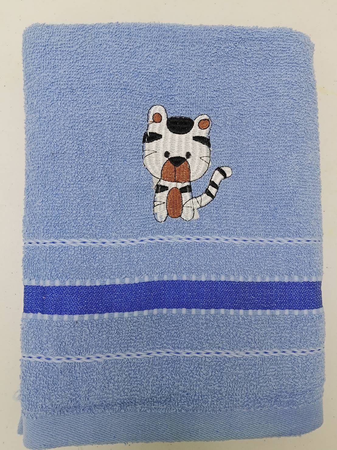 ผ้าขนหนู ลายแมว 1 แถบ