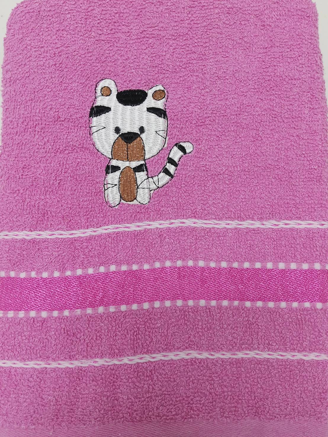 ผ้าขนหนู ลายแมว 1 แถบ