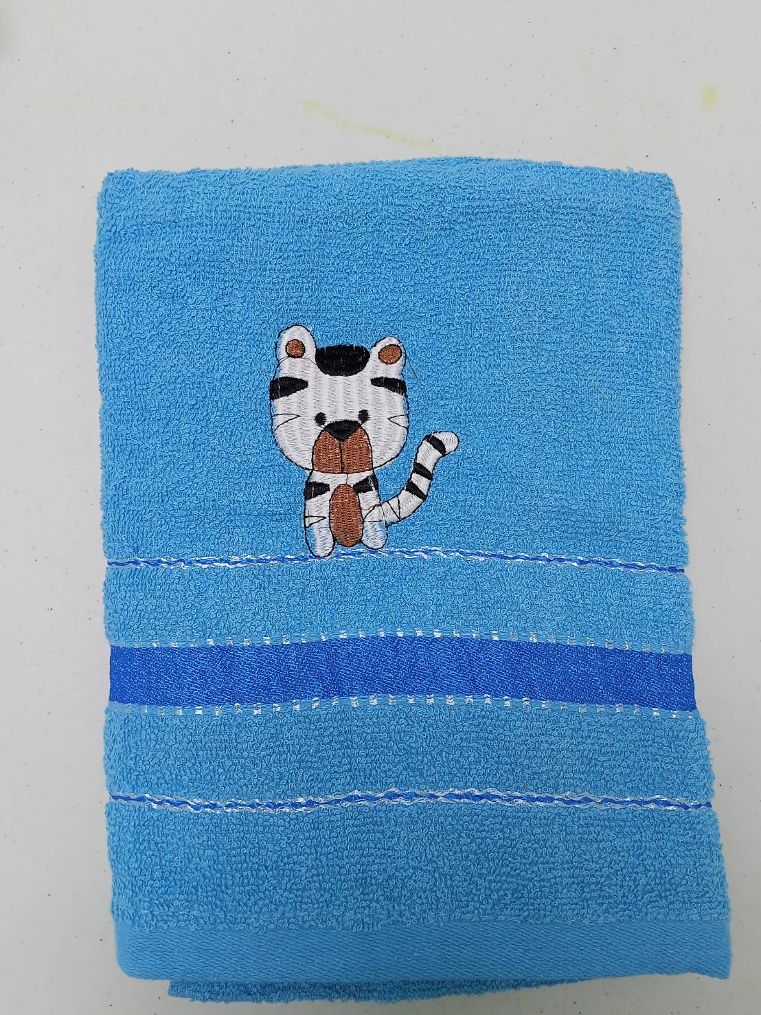 ผ้าขนหนู ลายแมว 1 แถบ